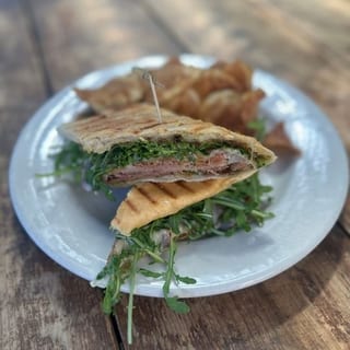 Pesto and Prosciutto Panini